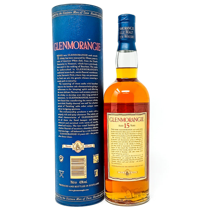 Glenmorangie 15 Year Old (Old Style) Single Malt Scotch Whisky, 70cl, 43% ABV