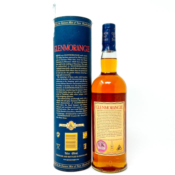 Glenmorangie 15 Year Old Single Malt Scotch Whisky, 70cl, 43% ABV