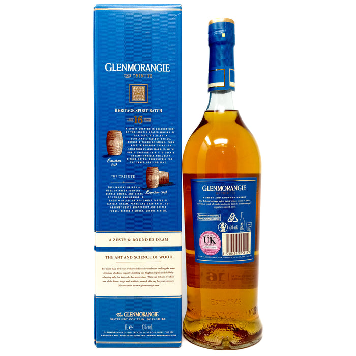 Glenmorangie 16 Year Old The Tribute Single Malt Scotch Whisky, 1L, 43% ABV