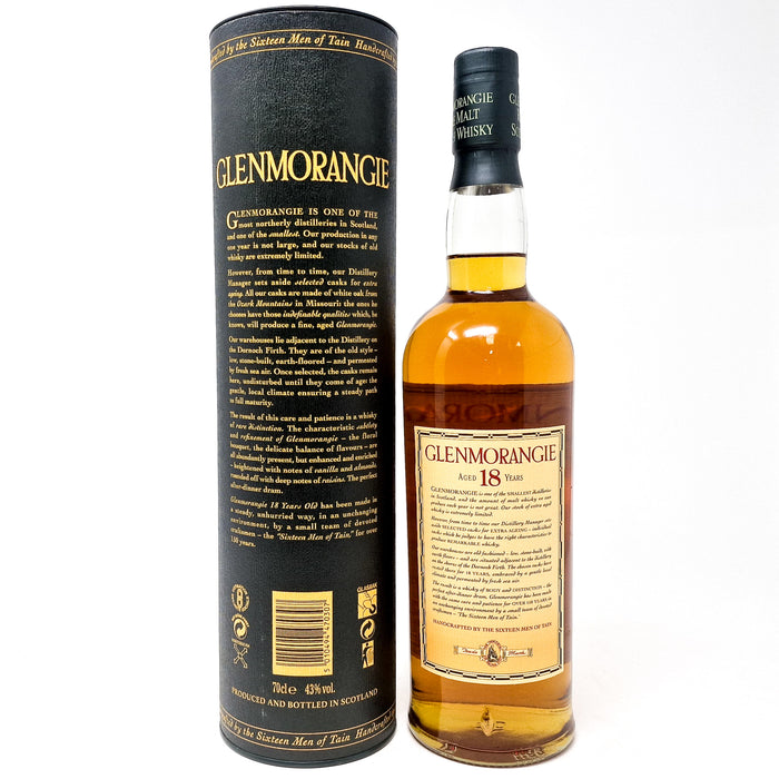 Glenmorangie 18 Year Old Single Malt Scotch Whisky, 70cl, 43% ABV
