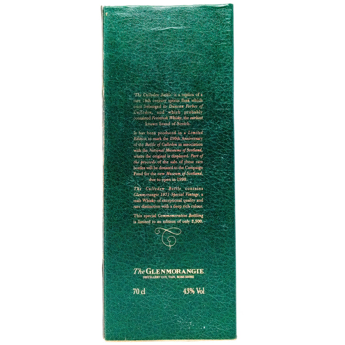 Glenmorangie 1971 The Culloden Bottle Single Malt Scotch Whisky, 70cl, 43% ABV