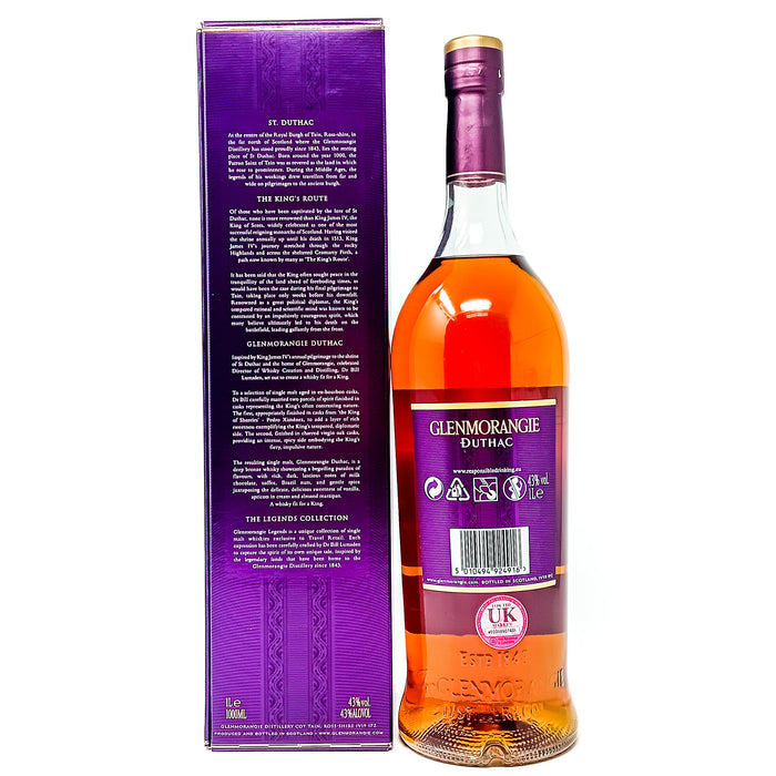 Glenmorangie Legends The Duthac Single Malt Scotch Whisky, 1L, 43% ABV