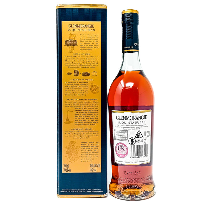 Glenmorangie 12 Year Old Quinta Ruban Single Malt Scotch Whisky, 70cl, 46% ABV
