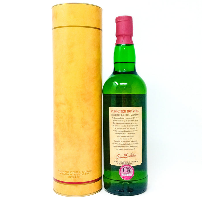 Glenrothes 1988 17 Year Old James MacArthur's Old Masters Single Malt Scotch Whisky, 70cl, 54.1% ABV