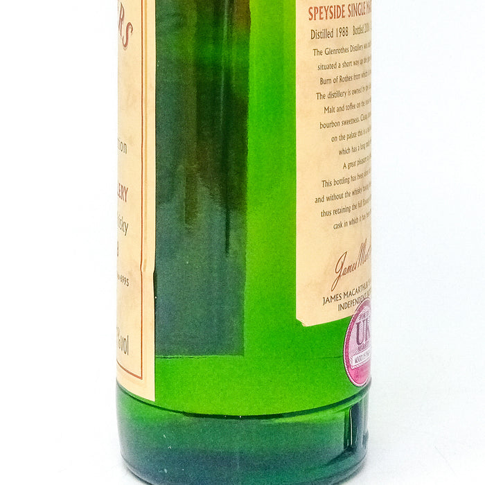 Glenrothes 1988 17 Year Old James MacArthur's Old Masters Single Malt Scotch Whisky, 70cl, 54.1% ABV