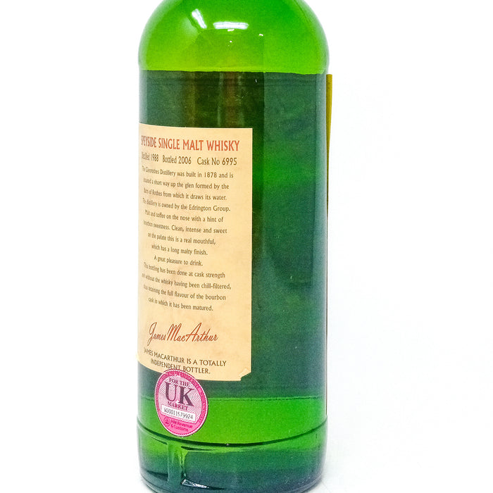 Glenrothes 1988 17 Year Old James MacArthur's Old Masters Single Malt Scotch Whisky, 70cl, 54.1% ABV