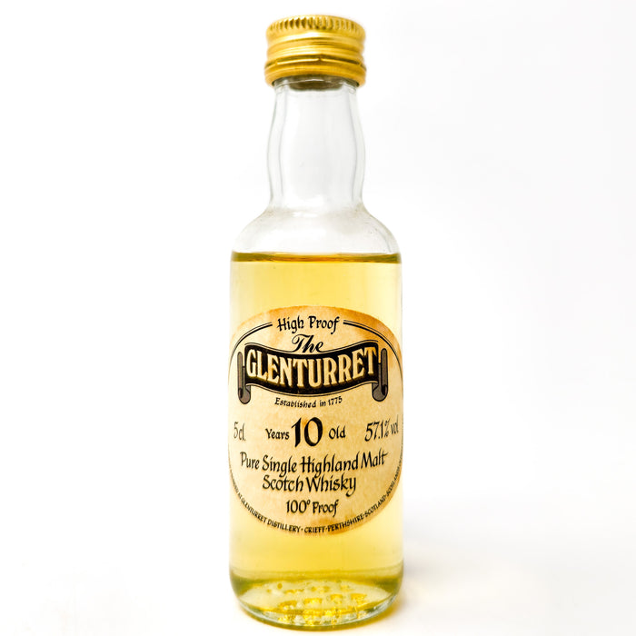 Glenturret 10 Year Old Single Highland Scotch Whisky, Miniature, 5cl, 57.1% ABV