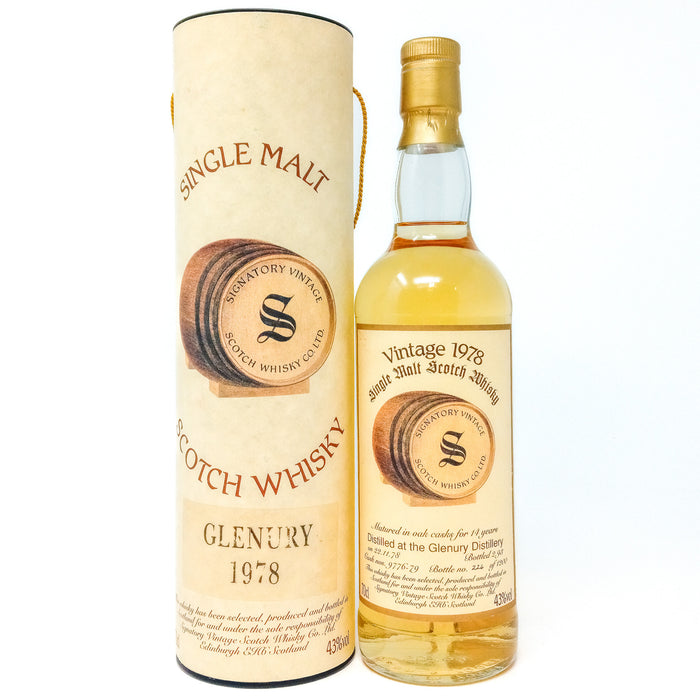 Glenury 1978 14 Year Old Signatory Vintage Single Malt Scotch Whisky, 70cl, 43% ABV