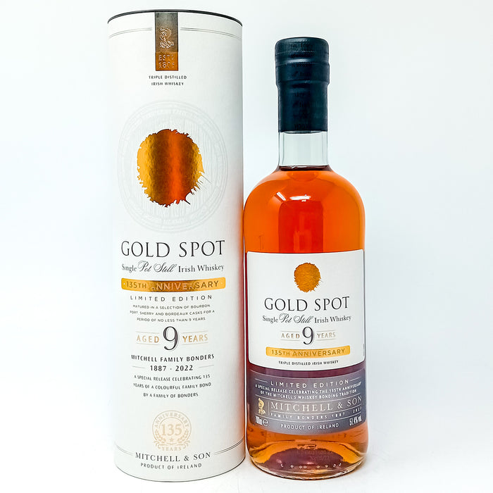 Gold Spot 9 Year Old 135th Anniversary Edition Irish Whiskey, 70cl, 51.4% ABV