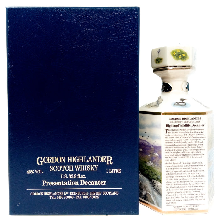 Tomatin 'Gordon Highlander' 12 Year Old Wildlife Decanter Single Malt Scotch Whisky, 1L,  40% ABV