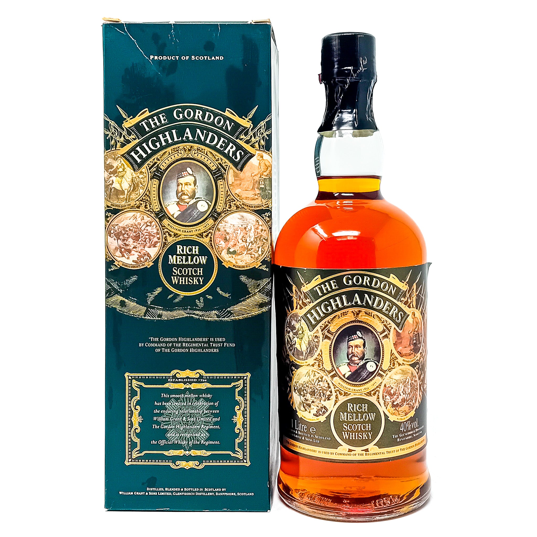 William Grant's The Gordon Highlanders Blended Scotch Whisky, 1L, 40%