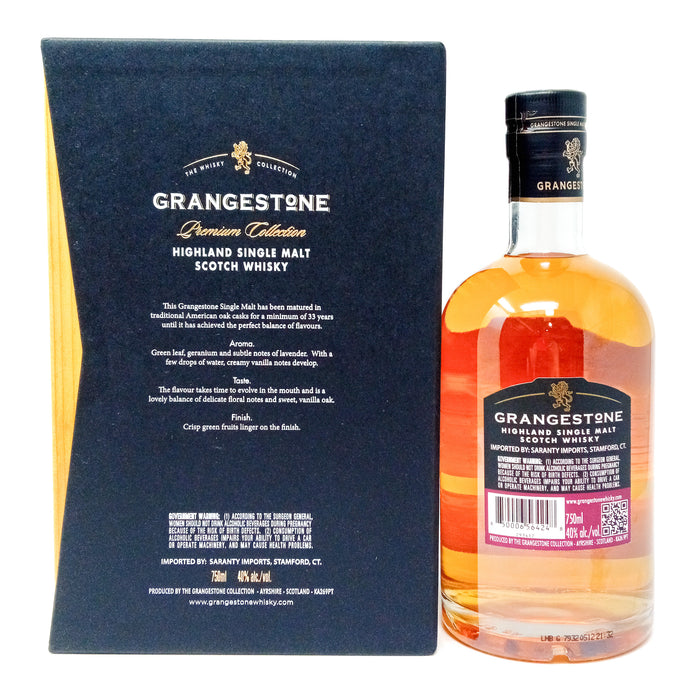 Grangestone 33 Year Old Premium Collection Highland Single Malt Scotch Whisky, 75cl, 40% ABV