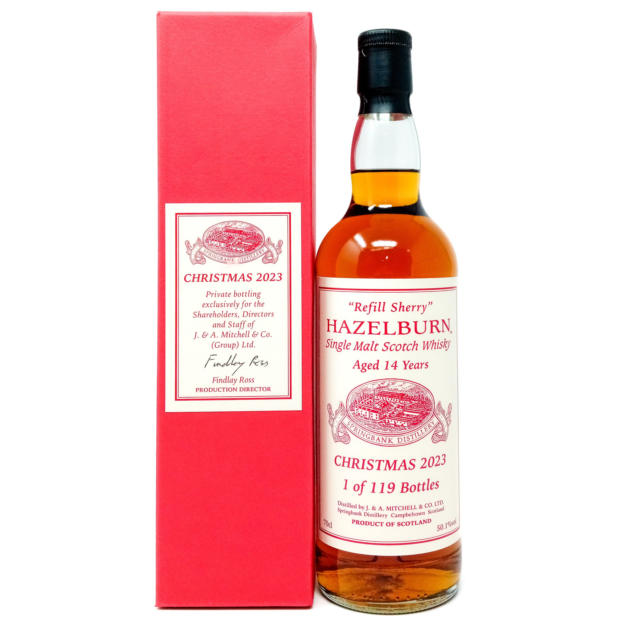 Hazelburn 14 Year Old Christmas 2023 Single Malt Scotch Whisky, 70cl,