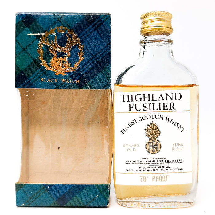 Highland Fusilier 8 Year Old Finest Scotch Whisky, Miniature, 5cl, 70° Proof