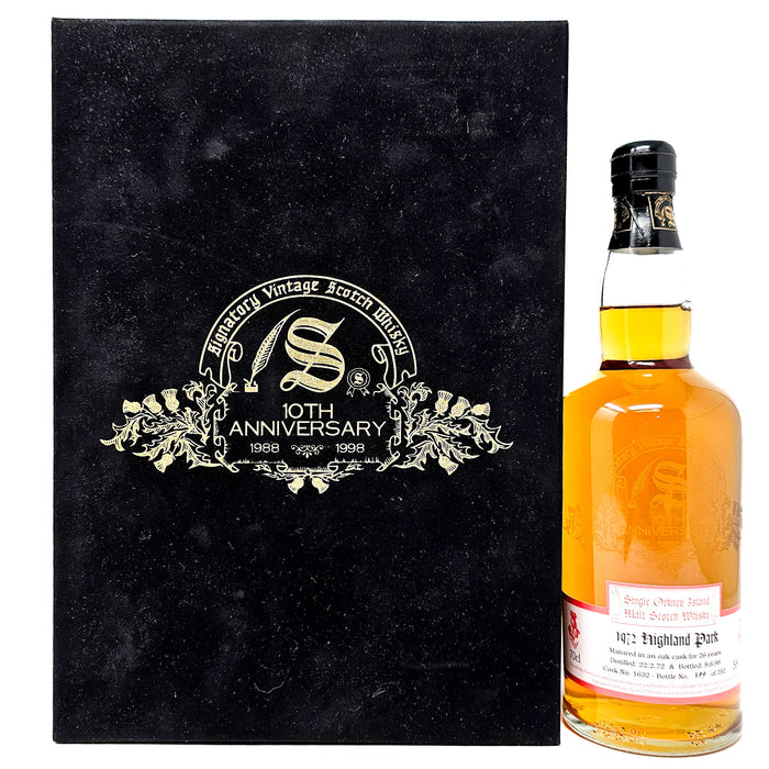 Highland Park 1972 26 Year Old Signatory Vintage 10th Anniversary Single Malt Scotch Whisky, 70cl, 52.9% ABV