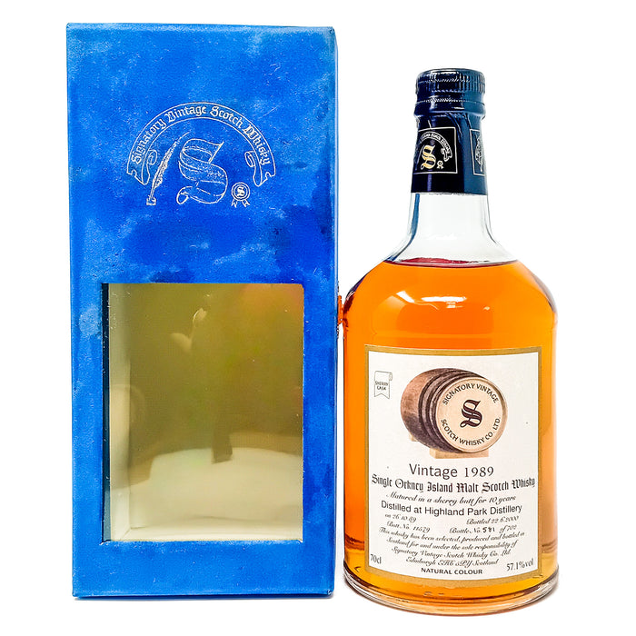Highland Park 1989 10 Year Old Signatory Vintage Single Malt Scotch Whisky, 70cl, 57.1% ABV