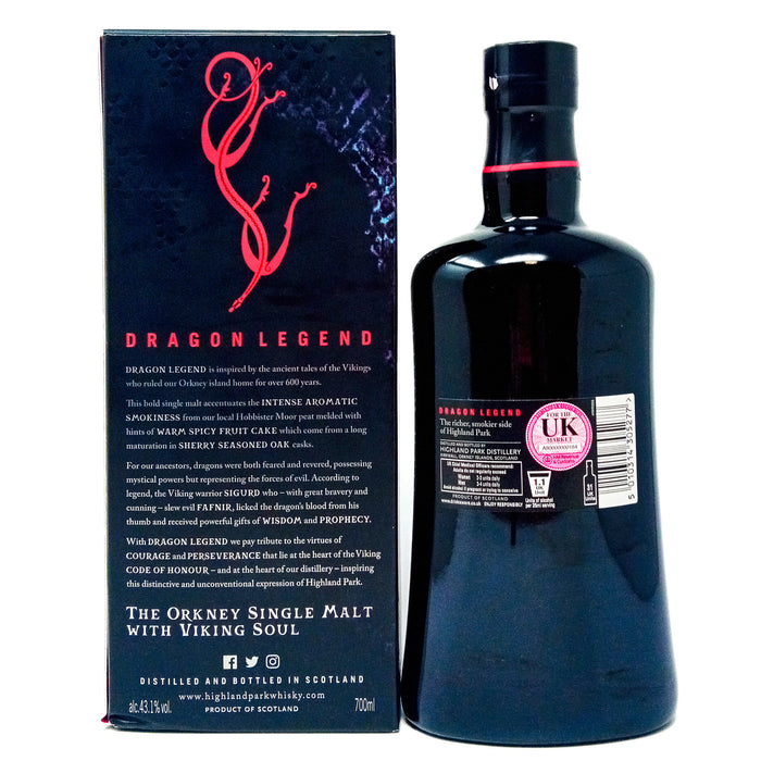 Highland Park Dragon Legend Single Malt Scotch Whisky, 70cl, 43.1% ABV