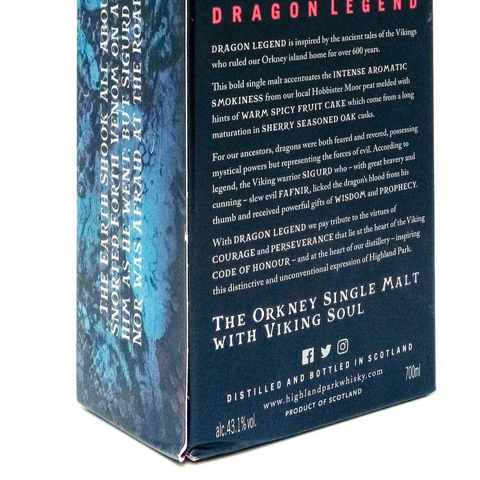 Highland Park Dragon Legend Single Malt Scotch Whisky, 70cl, 43.1% ABV