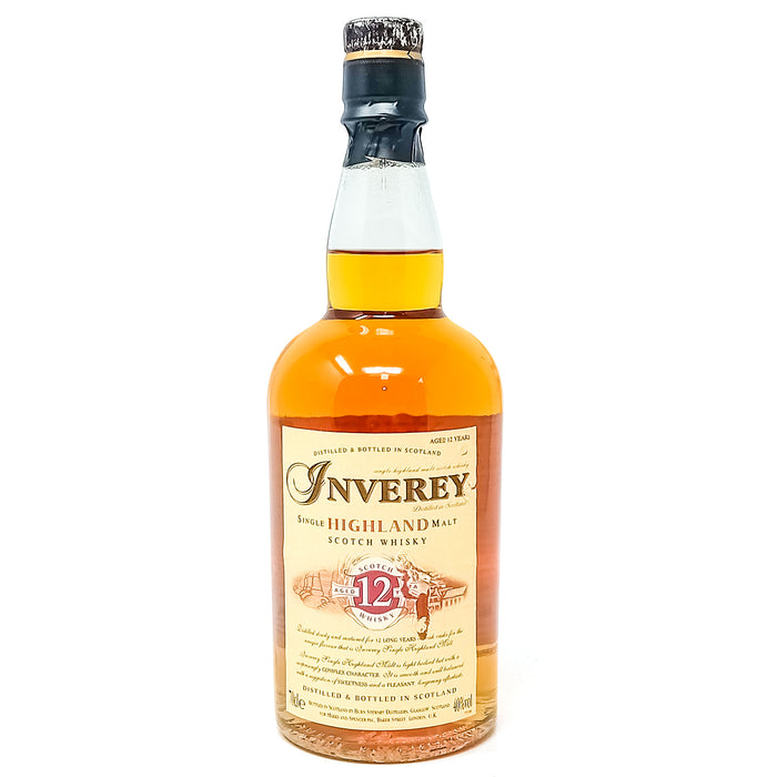 Inverey 12 Year Old Single Malt Scotch Whisky, 70cl, 40% ABV