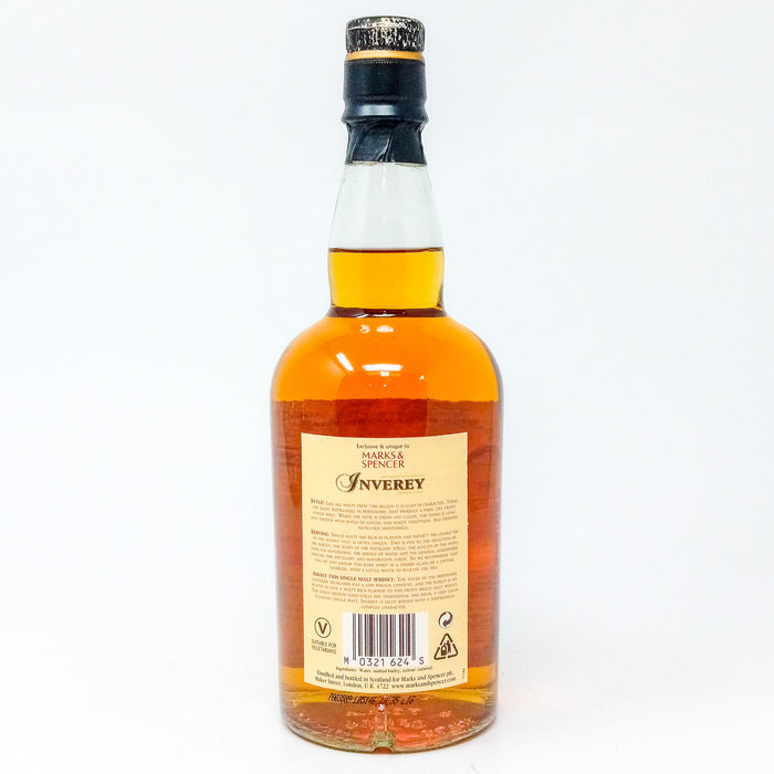 Inverey 12 Year Old Single Malt Scotch Whisky, 70cl, 40% ABV