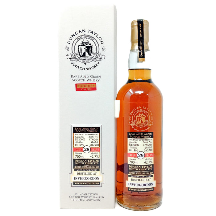 Invergordon 1990 28 Year Old Duncan Taylor Single Grain Scotch Whisky, 70cl, 42.7% ABV