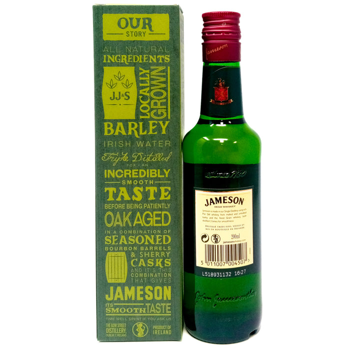 Jameson Irish Whiskey, Half Bottle, 20cl, 40% ABV