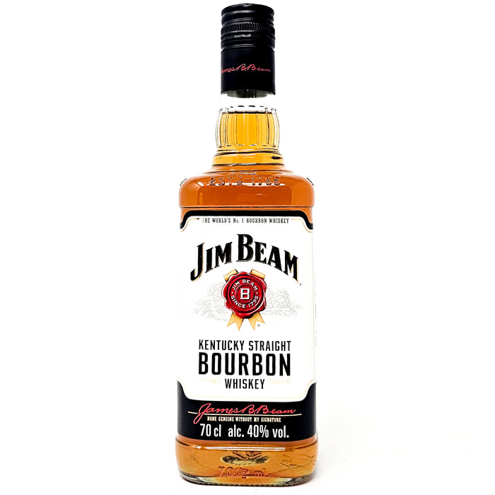 Jim Beam White Kentucky Straight Bourbon Whiskey, 70cl, 40% ABV