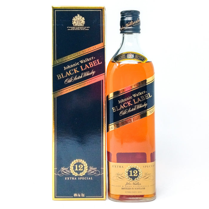 Johnnie Walker 12 Year Old Black Label Blended Scotch Whisky, 70cl, 40% ABV