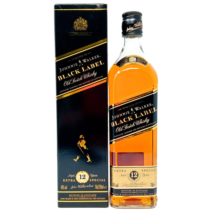 Johnnie Walker 12 Year Old Black Label Extra Special Old Blended Scotch Whisky, 70cl, 40% ABV