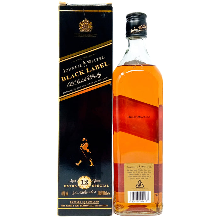 Johnnie Walker 12 Year Old Black Label Extra Special Old Blended Scotch Whisky, 70cl, 40% ABV