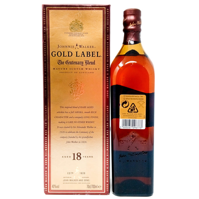 Johnnie Walker 18 Year Old Gold Label The Centenary Blend Scotch Whisky, 70cl, 40% ABV