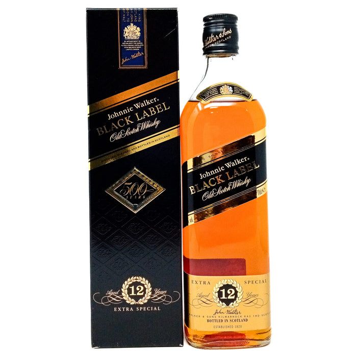 Johnnie Walker Black Label 12 Year Old 500 Years Blended Scotch Whisky, 70cl, 40% ABV