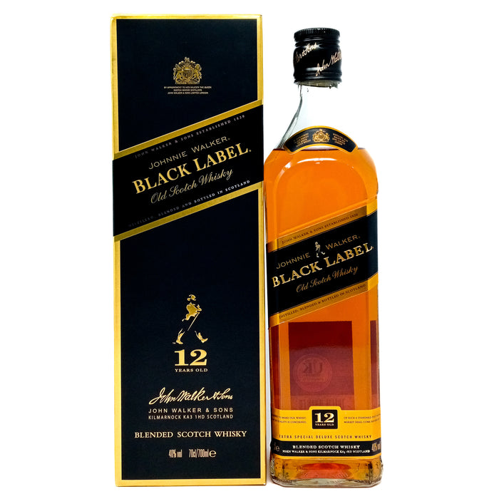 Johnnie Walker 12 Year Old Black Label Blended Scotch Whisky, 70cl, 40% ABV