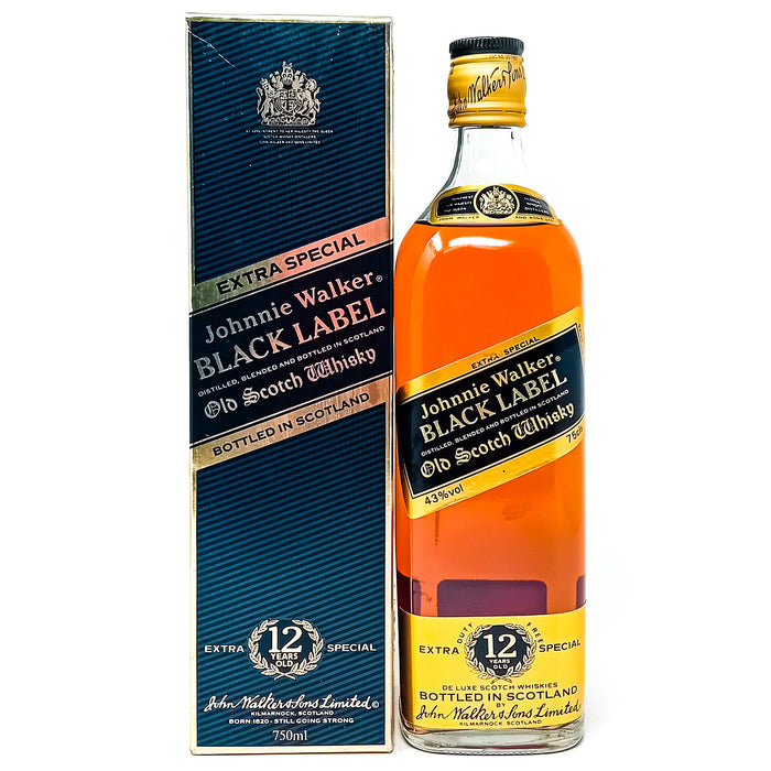 Johnnie Walker 12 Year Old Black Label Extra Special Old Scotch Whisky, 75cl, 43% ABV