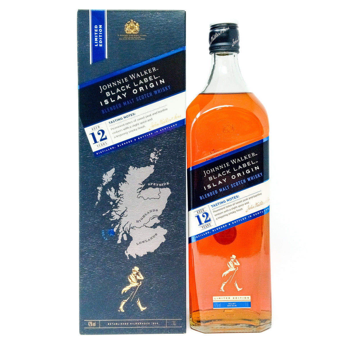 Johnnie Walker 12 Year Old Black Label Islay Origin Blended