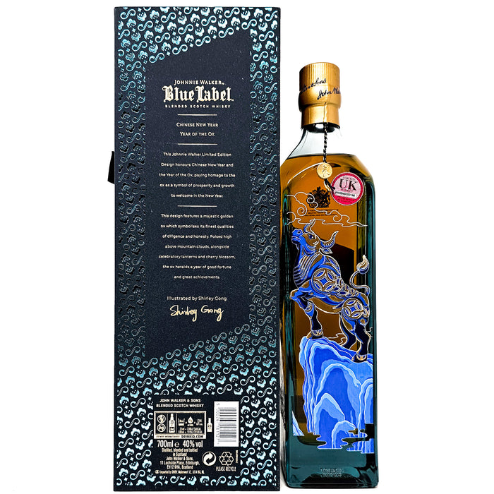 Johnnie Walker Blue Label Year of the Ox Blended Scotch Whisky, 70cl, 40% ABV.