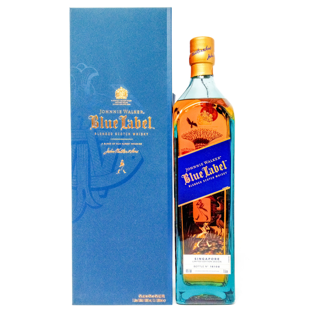 Johnnie Walker Blue Label Singapore Edition Blended Scotch Whisky, 1L,
