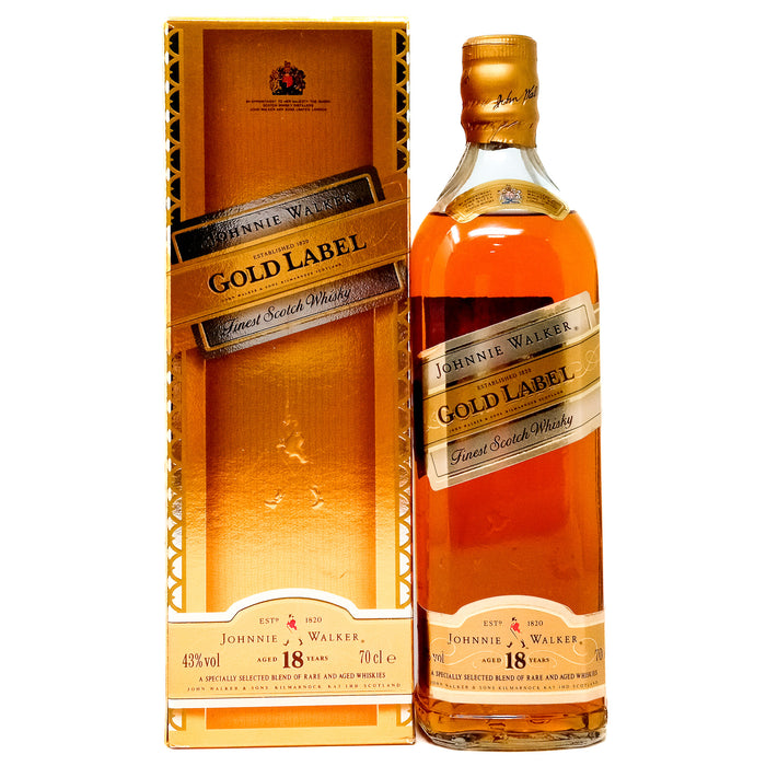 Johnnie Walker Gold Label 18 Year Old Blended Scotch Whisky, 70cl, 43% ABV