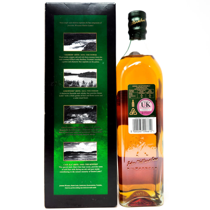 Johnnie Walker Green Label 15 Year Old Blended Scotch Whisky, 70cl, 43% ABV