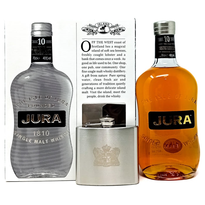 Jura 10 Year Old Gift Set Single Malt Scotch Whisky, 70cl, 40% ABV