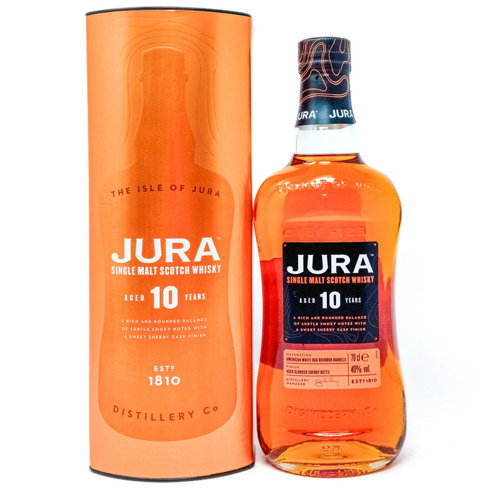 Jura 10 Year Old Single Malt Scotch Whisky, 70cl, 40% ABV