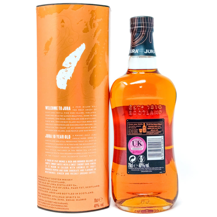 Jura 10 Year Old Single Malt Scotch Whisky, 70cl, 40% ABV