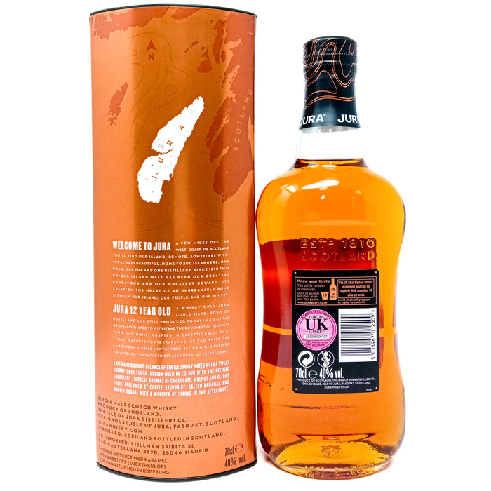Jura 12 Year Old Single Malt Scotch Whisky, 70cl, 40% ABV
