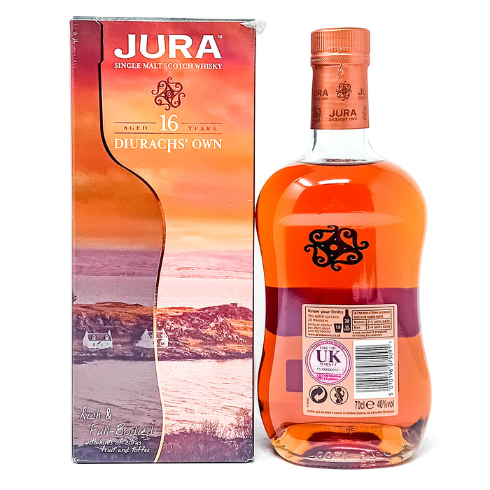 Jura 16 Year Old Diurachs Own Single Malt Scotch Whisky, 70cl, 40% ABV