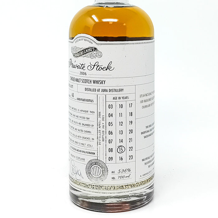 Jura 2006 15 Year Old Douglas Laing Private Stock Single Malt Scotch Whisky, 70cl, 59.6% ABV
