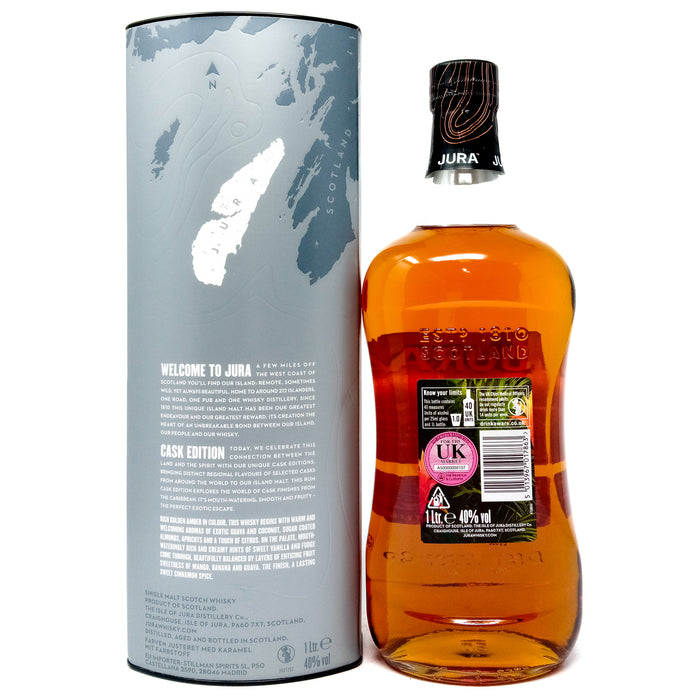 Jura Rum Cask Finish Single Malt Scotch Whisky, 1L, 40% ABV