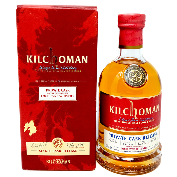 Kilchoman 2006 Single Bourbon Cask #36 for Loch Fyne Single Malt Scotch Whisky, 70cl, 56.9% ABV