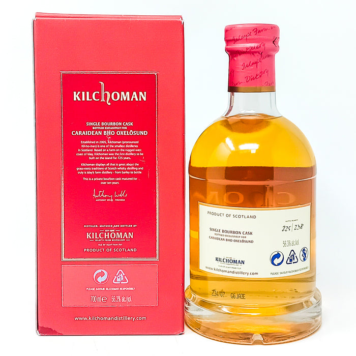 Kilchoman 2007 Single Cask #234 Caraidean Bho Oxelosund Single Malt Scotch Whisky, 70cl, 56.3% ABV