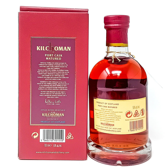 Kilchoman Port Cask Matured 2018 Edition Single Malt Scotch Whisky, 70cl, 50% ABV