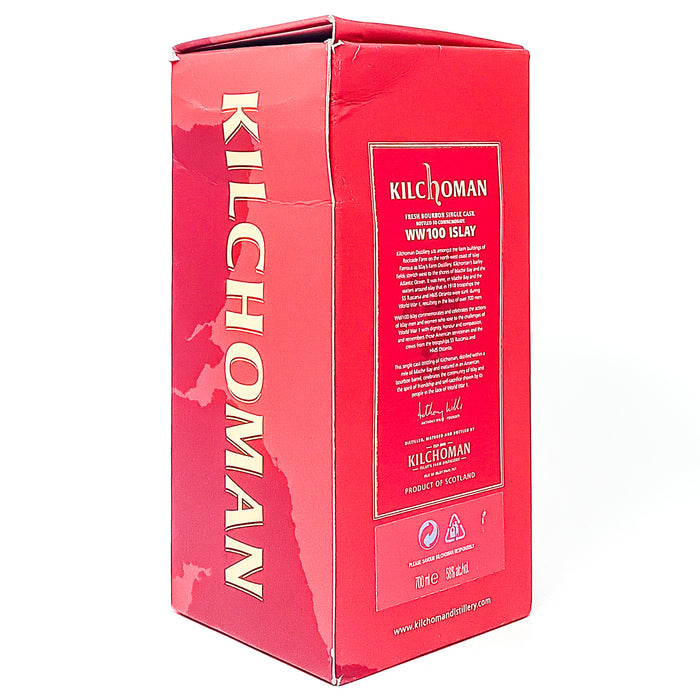 Kilchoman WW100 Islay Single Malt Scotch Whisky, 70cl, 58% ABV